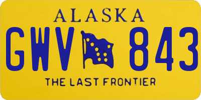 AK license plate GWV843