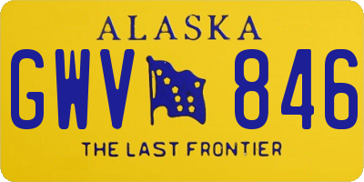 AK license plate GWV846