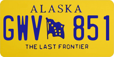 AK license plate GWV851