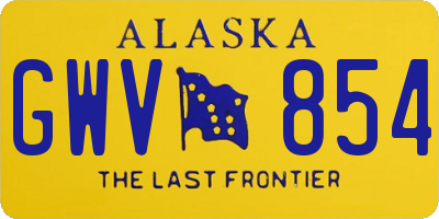 AK license plate GWV854