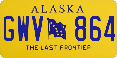 AK license plate GWV864