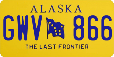 AK license plate GWV866
