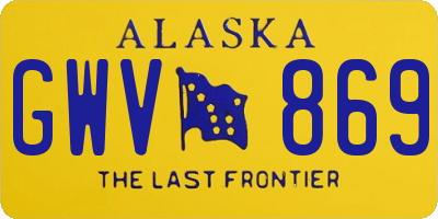 AK license plate GWV869