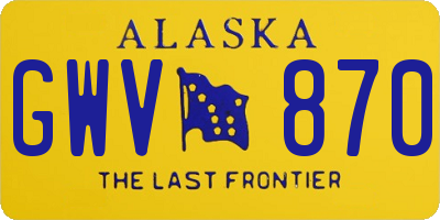 AK license plate GWV870