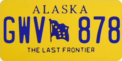 AK license plate GWV878
