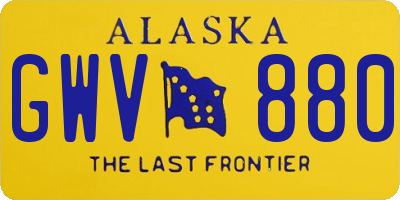 AK license plate GWV880