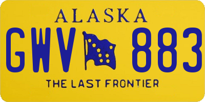 AK license plate GWV883