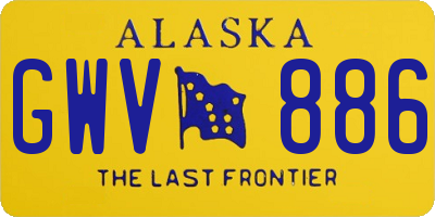 AK license plate GWV886