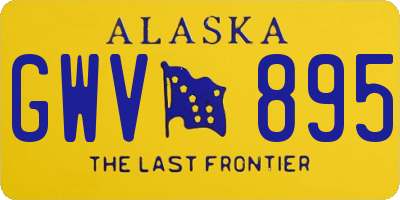 AK license plate GWV895