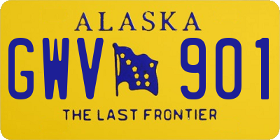 AK license plate GWV901