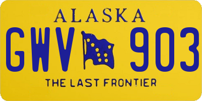 AK license plate GWV903