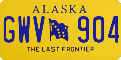 AK license plate GWV904