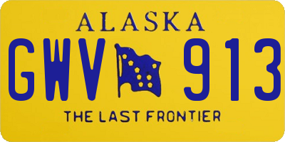 AK license plate GWV913