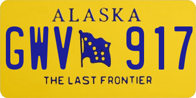 AK license plate GWV917