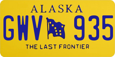 AK license plate GWV935