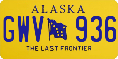 AK license plate GWV936