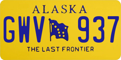 AK license plate GWV937