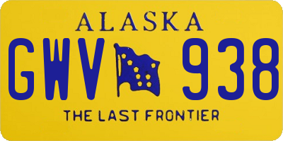 AK license plate GWV938