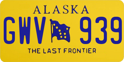 AK license plate GWV939