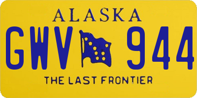 AK license plate GWV944