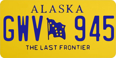 AK license plate GWV945
