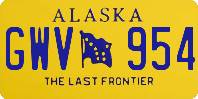 AK license plate GWV954