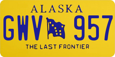 AK license plate GWV957