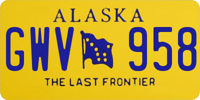 AK license plate GWV958