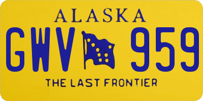 AK license plate GWV959