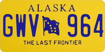 AK license plate GWV964