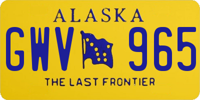 AK license plate GWV965