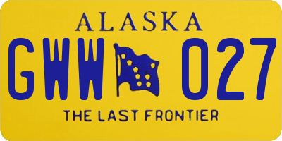 AK license plate GWW027