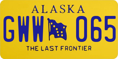 AK license plate GWW065