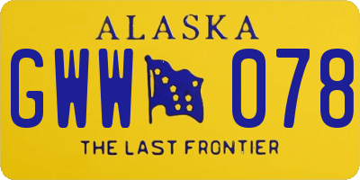 AK license plate GWW078