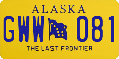 AK license plate GWW081