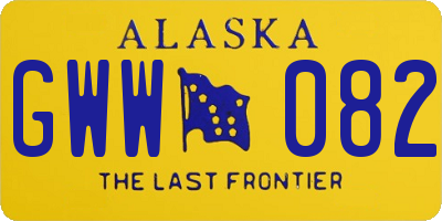 AK license plate GWW082