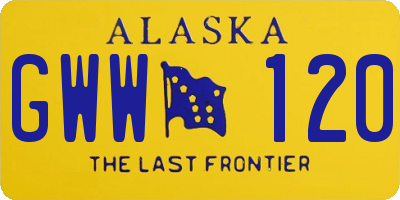 AK license plate GWW120