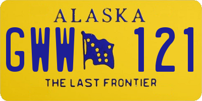 AK license plate GWW121