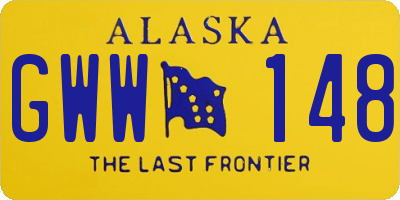 AK license plate GWW148