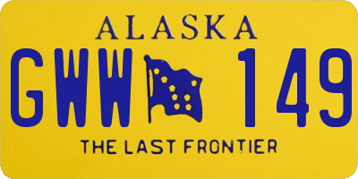 AK license plate GWW149