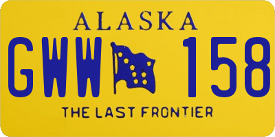 AK license plate GWW158