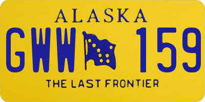 AK license plate GWW159