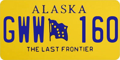 AK license plate GWW160