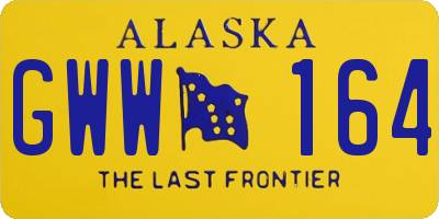 AK license plate GWW164