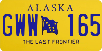 AK license plate GWW165