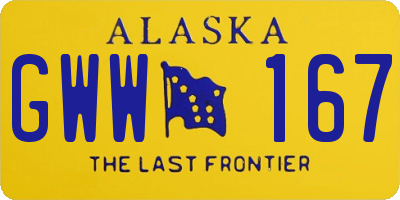 AK license plate GWW167