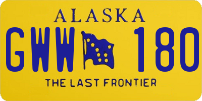 AK license plate GWW180