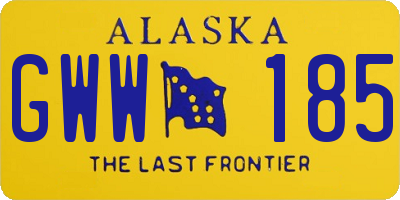 AK license plate GWW185