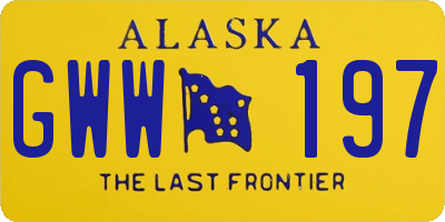 AK license plate GWW197