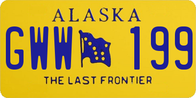 AK license plate GWW199